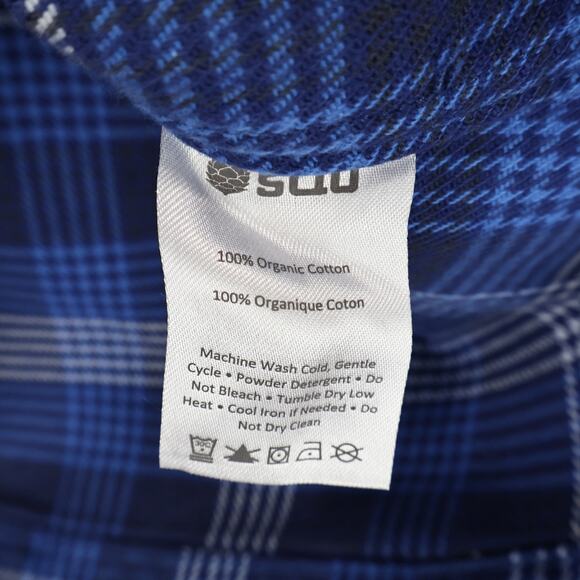 NWT Stio Hutkeeper Heavyweight Flannel Shirt In Mountain Shadow Plaid Blue Large - Picture 7 of 9